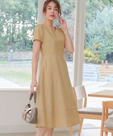 Tiaclasse L ピンタックステッチワンピース