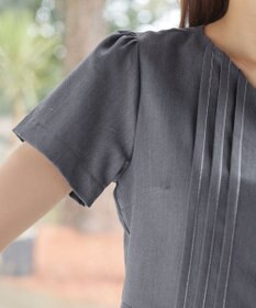 Tiaclasse L ピンタックステッチワンピース