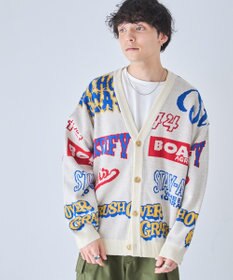 WEGO オーバーフィットロゴカーディガン