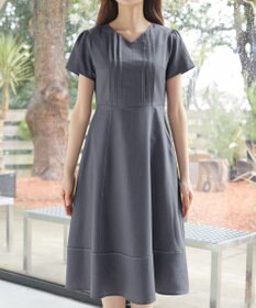 Tiaclasse L ピンタックステッチワンピース