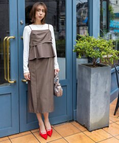 ANY SIS L ビスチェワンピース × カットソー セット