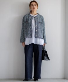 23区 L 【Lサイズ限定】23区DENIM ストレッチ ワイド パンツ