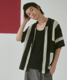 WEGO メッシュストライプニットカーディガン（SS）
