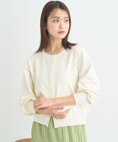 earth music&ecology ＵＶカット加工クルーネックニットカーディガン