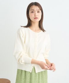 earth music&ecology ＵＶカット加工クルーネックニットカーディガン