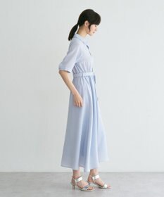 YECCA VECCA 【接触冷感】ベルト付きシャツワンピース