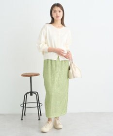 earth music&ecology ＵＶカット加工クルーネックニットカーディガン