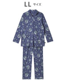 WACOAL パジャマ 長袖 長ズボン 綿100%(本体) スムース素材 ミントン レディース NDX561 /ワコール