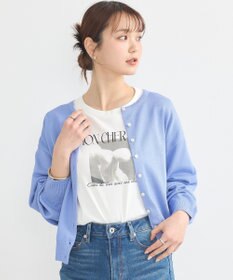 earth music&ecology ＵＶカット加工クルーネックニットカーディガン