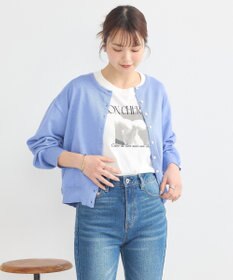 earth music&ecology ＵＶカット加工クルーネックニットカーディガン