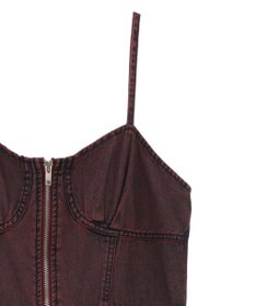 Green Parks ・ＳＵＧＡＲ　ＳＰＯＯＮ　コルセットデニムキャミワンピ