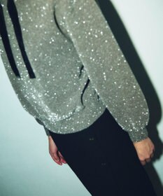 GRACE CONTINENTAL ラメニットパーカー