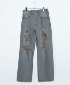 WEGO ダメージデニムワイドパンツ