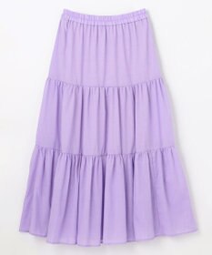 ANY 【ウエストゴム】シャンブレーライクティアード スカート