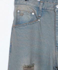 WEGO ダメージデニムワイドパンツ