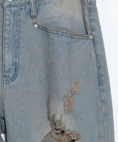 WEGO ダメージデニムワイドパンツ