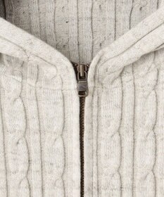 JOSEPH ABBOUD 【オリジナルオーガニックコットン使用/サスティナブル】JOE COTTONケーブル ニットパーカー