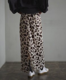 CRAFT STANDARD BOUTIQUE ヒョウ柄プリントIラインスカート