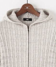 JOSEPH ABBOUD 【オリジナルオーガニックコットン使用/サスティナブル】JOE COTTONケーブル ニットパーカー