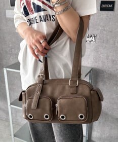 WEGO アイレットデザインボストンバッグ
