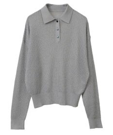 AMERICAN HOLIC メタルライクニットポロ