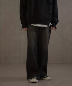 WEGO ボタンフライローライズフレアデニム