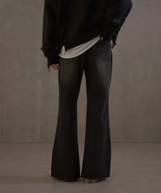 WEGO ボタンフライローライズフレアデニム