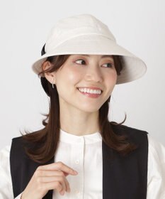 MOONBAT 【遮光100％/遮熱/UV】HIROKO KOSHINO(ヒロコ コシノ)遮光 リボンジョッキー 帽子 ゆったりMサイズ 手洗い可能/サイズ調整可能