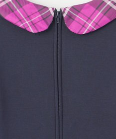 組曲 KIDS 【150-160㎝】チェックタフタドッキング ワンピース