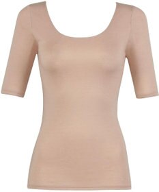 WACOAL 【スゴ衣】 あったかインナー 5分袖 ふんわり、あったか 「天綿」使用 吸湿発熱性 半袖 綿混 肌着 CLC582 /ワコール