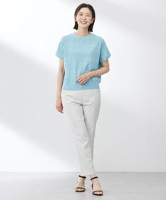 J.PRESS LADIES 【洗える】メッシュ パターン ニット