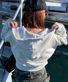 WEGO ロゴZIPショートパーカー