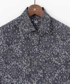 JOSEPH ABBOUD 【UV加工/エコ撥水/軽量】ライトウェーブライトボタニカルプリントシャツ