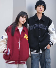 WEGO 【25年秋冬新作/ユニセックス着用ITEM/SMLサイズ展開】メルトンワッペンスタジャン