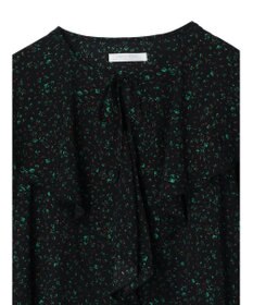 Green Parks 柄アソートラッフル衿ブラウス