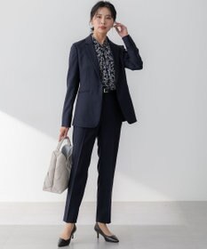 23区 【セットアップ対応/防シワ性/洗える】アイアスマットストレッチ テーパード パンツ