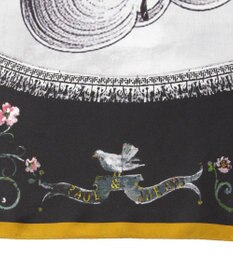 MOONBAT PAUL&JOE ACCESSOIRES(ポール & ジョー) シルクスカーフ 気球 ブーケ 88cm×88cm　手洗いOK