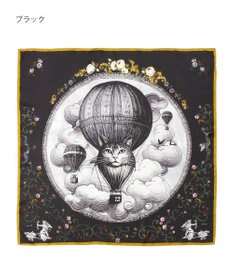 MOONBAT PAUL&JOE ACCESSOIRES(ポール & ジョー) シルクスカーフ 気球 ブーケ 88cm×88cm　手洗いOK