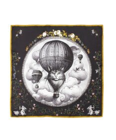 MOONBAT PAUL&JOE ACCESSOIRES(ポール & ジョー) シルクスカーフ 気球 ブーケ 88cm×88cm　手洗いOK