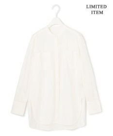 ICB 【WEB限定・洗える】ライクアウーブン バンドカラーカットソー