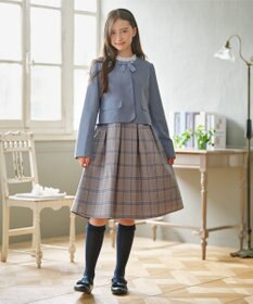 組曲 KIDS 【150-170㎝】 チェックワンピース＆T/Rジャケットセット