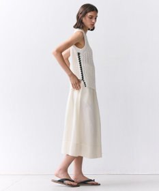 BEIGE， BERNARD / リネン混 ゴールドジップ ハイウエススカート