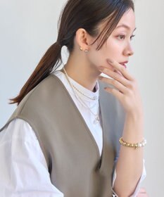 Phoebe メタルボールゴムブレスレット　ゴールド