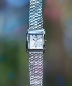 CITIZEN 【光発電エコ・ドライブ】ハンサムなスクエアケース 替えバンド付き シルバー ブルー