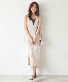 Feroux ソフトツイルナロースリット スカート