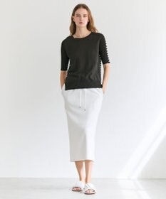 BEIGE， JULIE / コットンシルク 2WAY半袖ニット