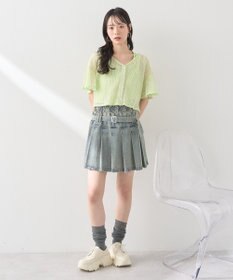 earth music&ecology ＳＥＴ２点レースカーディガン＋レイヤードインナー