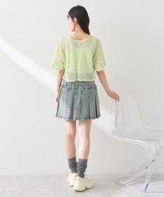 earth music&ecology ＳＥＴ２点レースカーディガン＋レイヤードインナー