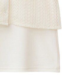 earth music&ecology ＳＥＴ２点レースカーディガン＋レイヤードインナー