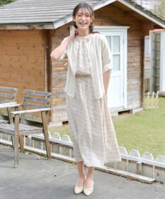 Tiaclasse L 【洗える】ノーカラーシアーシャツ